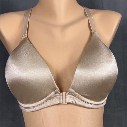 Breezies Shimmer Microfiber Front Close Wirefree Bra Size 36C Beige Lined -  $18 - From K