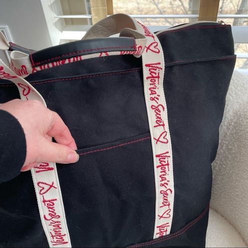 Victoria's Secret Canvas Tote Bag Logo Straps - $17 - From Krista