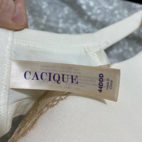 Cacique Ivory Lace Full Coverage Underwire Bra - Size 44DDD - Lightly  Padded - $18 - From Angie