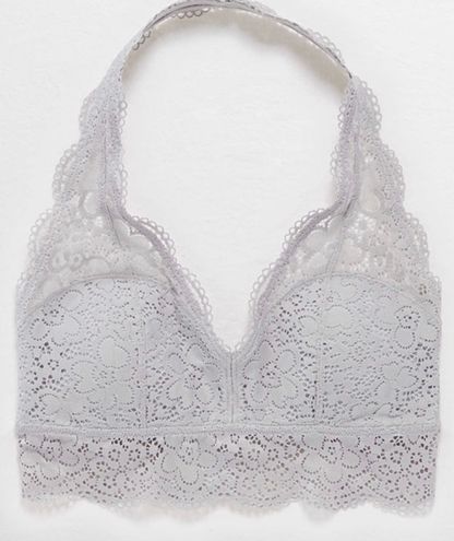 Aerie Grey Lace Halter Neck Bralette Gray Size L - $10 - From Isabella