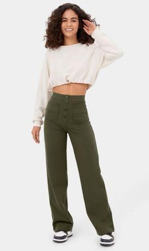 Halara High Waisted Button Multiple Pockets Straight Leg Casual