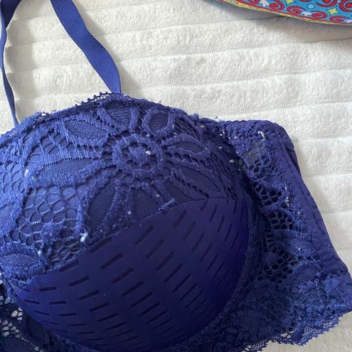 SheIn 42C Underwire Balconette Bra Blue - $13 - From Rayna