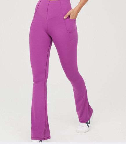 Aerie XTRA Hold up purple flare leggings Size XL - $25 (51% Off