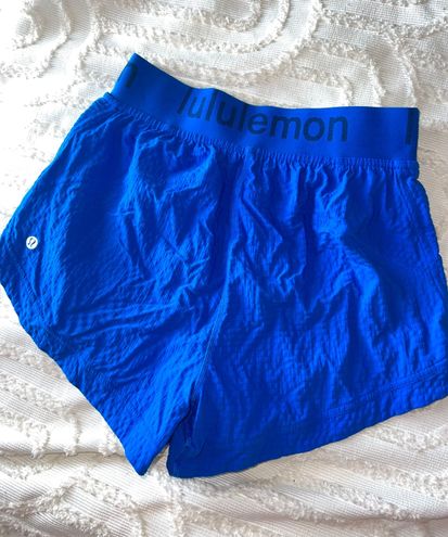 Lululemon Logo Waistband High Rise Train Short Blue Size 6 - $50 (35% Off  Retail) - From Anniston