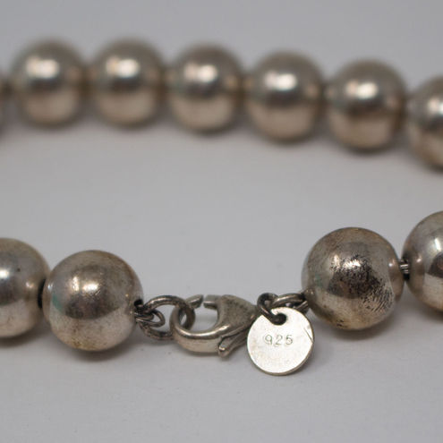 Tiffany Hardwear Ball Bracelet in Silver, 10 mm, Size: 7 in.