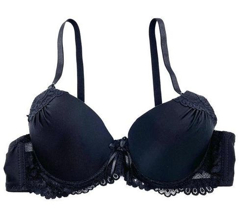 Coobie Womens 36B Black Lace Push Up Bra Convertible Straps