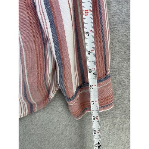 Hollister Women's Button Down Shirt Striped Pink Size Medium Pocket - $10 -  From Plush