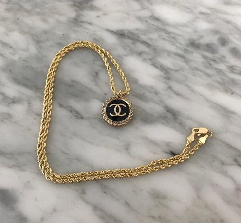 Reworked Chanel Necklace *SOLD OUT OF BLACK AND - Depop