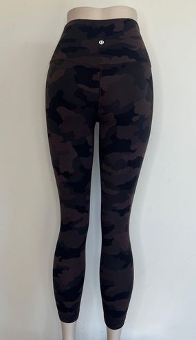 Lululemon Align High Rise Crop 23” Heritage 365 Camo Brown in