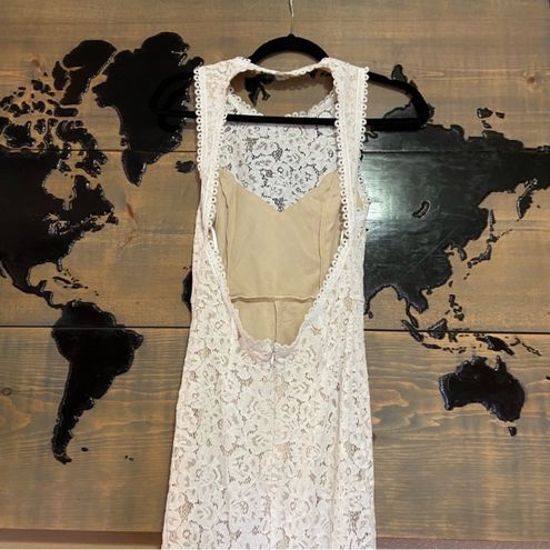 Lulus NWOT Love Everlasting White Floral Lace Mermaid Maxi Dress