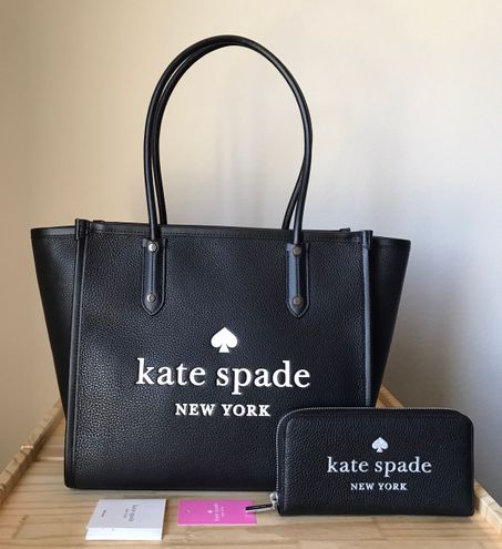 Kate Spade New York Ella Apple Tote Bag - Black Totes, Handbags