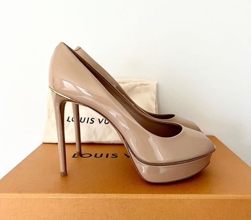 Louis Vuitton Heels Platform Shoes Nude Tan Size 9 - $850 (32% Off