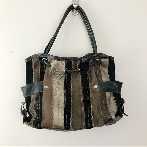 Freaking awesome fossil patchwork vintage purse bag... - Depop