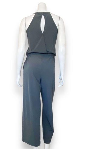 Kyodan Outdoor Keyhole Cutout Wide Leg Performance Jumpsuit Gray