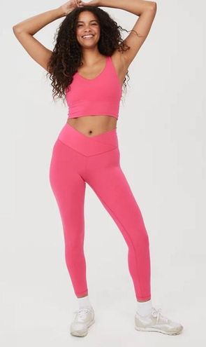 Aerie Double Crossover Leggings Pink - $25 (53% Off Retail) - From Jenna