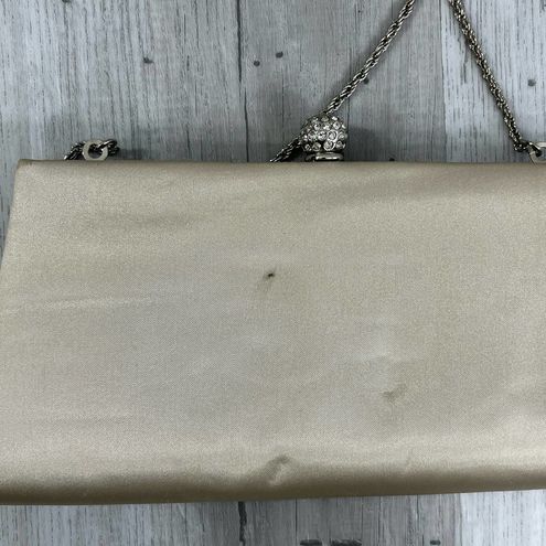 La Regale Vintage Gold Hard Body Clutch Shoulder Evening Bag