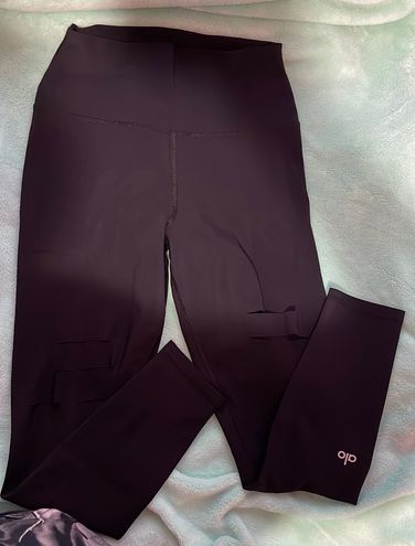 Alo Yoga High-waist Ripped Warriors Leggings Black - $30 - From Liz