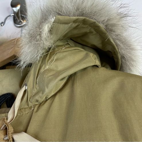 Woolrich Vintage 70s 80s Fur Trim Down Filled Tan Arctic Parka