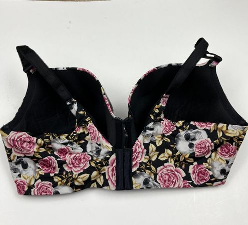 Torrid Curve Black Skull Rose 360° Back Smoothing Lightly Lined T-Shirt Bra  Size 42 F / DDD - $40 (41% Off Retail) - From maddie