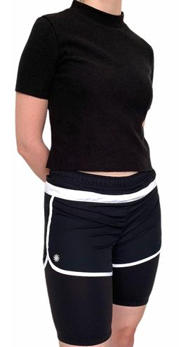 Athleta 54023 Womens Black Pants Size XS Draw String Hem Zipped Pockets 