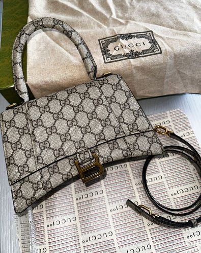 Balenciaga X Gucci GG Hourglass Hacker Handbag Small