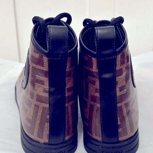 Fendi High top Monogrammed Shoes Brown Size 5 - $632 - From Andrea