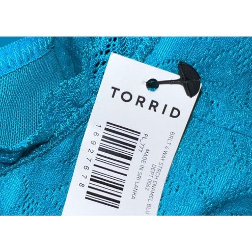 Torrid NWT Bralite - 4-Way Stretch Lace Teal Blue Size 0 - $27 New With  Tags - From MCI