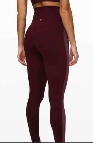 Lululemon Align Super High Rise Garnet Velvet Striped Special