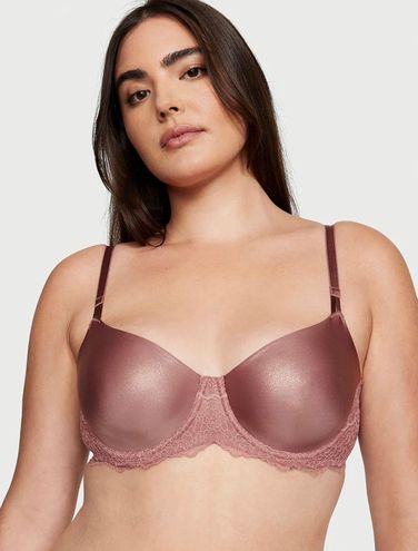 Victoria's Secret 36 DD Wicked Unlined Smooth Shimmer Balconette Bra Pink  Size 36 E / DD - $30 (36% Off Retail) New With Tags - From 𝔻𝕖𝕫