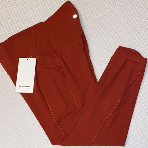NEW! LULULEMON Size 12 ALIGN PANT 25” Pockets Cayenne Rust Red Orange