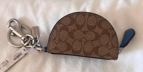 Coach, Bags, Coach Circular Coin Pouch Bag Charm In Signature Canvas