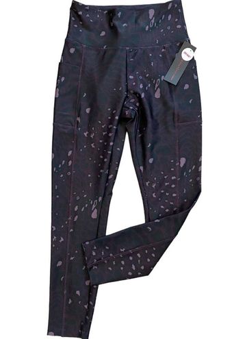 Bally Total Fitness Black Purple Leopard Print Mash Plum Perfect Pocket  Leggings Size XL - $25 New With Tags - From Jennifer