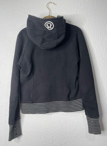 Lululemon Black White Parallel Stripe Scuba Hoodie Size 8 - $75 - From Paige