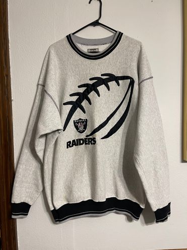 CustomCat Las Vegas Raiders Retro NFL Crewneck Sweatshirt Ash / 3XL