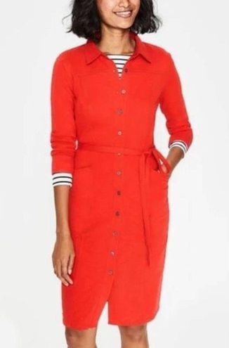 Boden Tara Jersey Shirt Dress Red Pop - $42 - From Jocelyn