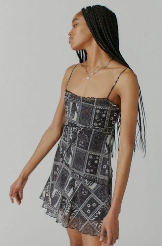 Urban Outfitters + Moxie Mesh Mini Slip Dress