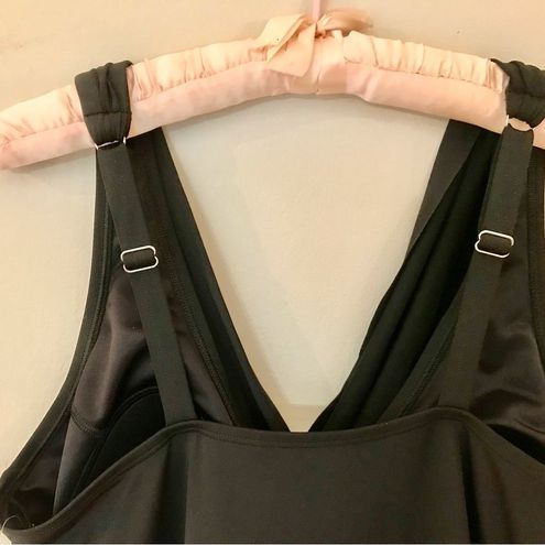 Women's Chlorine Resistant Tummy Control Surplice Wrap Swim Dress One Piece  Swimsuit