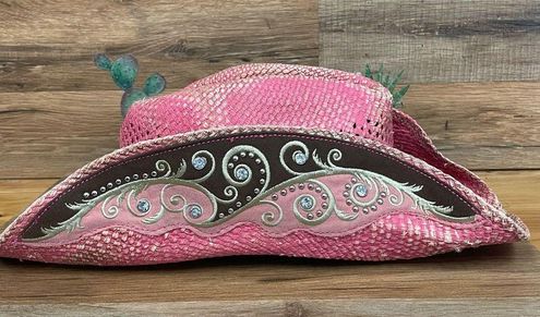 Stampede Women's Pink Straw Cowboy Hat - Sassy – Willow Lane Hat Co.