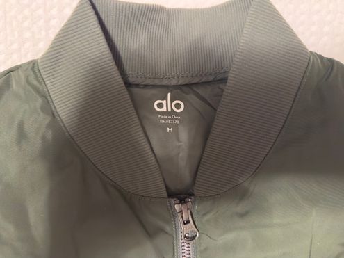 Alo Yoga ALO Off Duty Bomber Jacket Green Size M - $90 - From