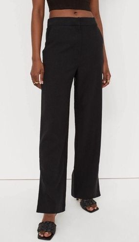 Wide-cut Side-slit Pants