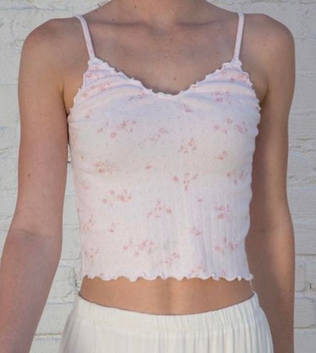 BRANDY MELVILLE RARE - Ruffled Light Tube Top Spaghetti Straps One Size  Fits All