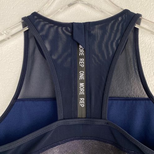 Zyia active size S navy blue twilight all star sports bra glitter mesh -  $23 - From Pre Loved