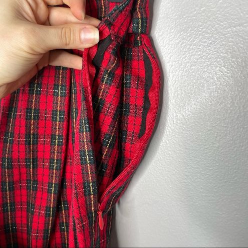 Red Plaid Stirrup Pants