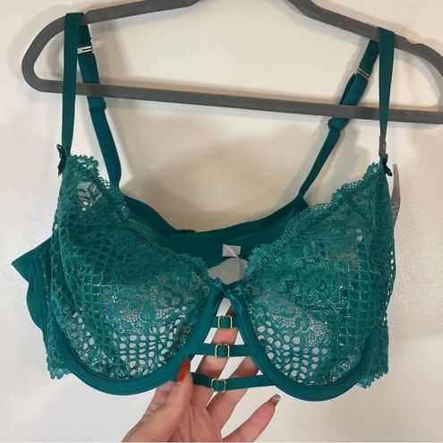 Cacique NWT Lane Bryant Teal Metallic Mermaid Unlined