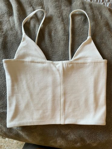 JOAH BROWN STRAPPY CROP TANK