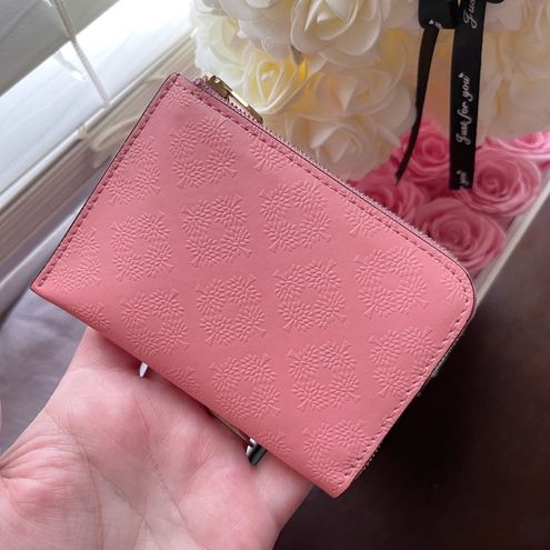 Mulberry, Bags, Authentic Mulberry Pink Tree Logo Zip Card Holder Wallet