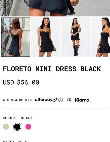 Floreto Mini Dress Black