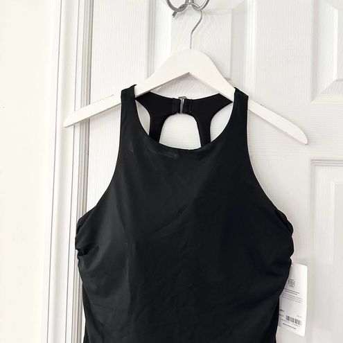 Athleta Maldives High Neck Black Tankini Top 38 B/C Large