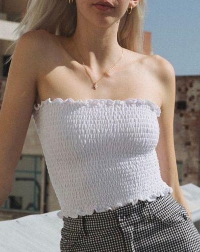 John Galt Brandy Melville smocked tube top OS one size fits most