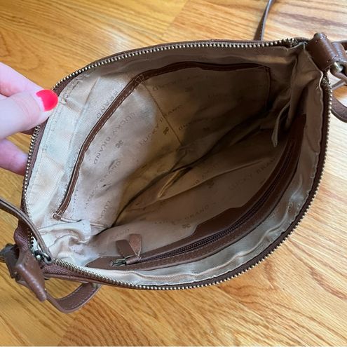 LUCKY BRAND Genuine Leather Purse LARGE Women's Crossbody Yellow Hand Bag |  eBay